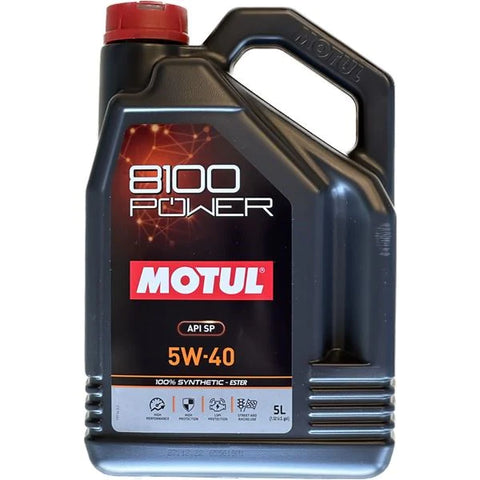 Motul 8100 Power 5W40 Ester Based Engine Oil, 5 Liter