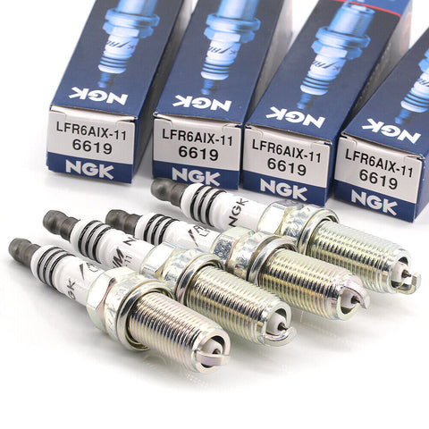 NGK Factory Heat Range Spark Plugs for Subaru EJ25/ EJ20X/EJ20Y (LFR6AIX-11 - Set of 4)