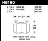 Hawk Performance Rear Brake Pads For 04-17 STI - DTC 70